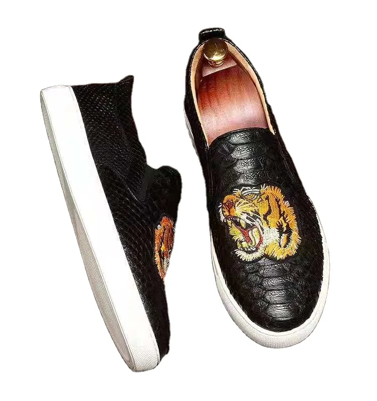 2024 Good selling zapatos para hombre Snake skin men dress shoes fashion Snake leather shoes for men elegant men loafer shoe