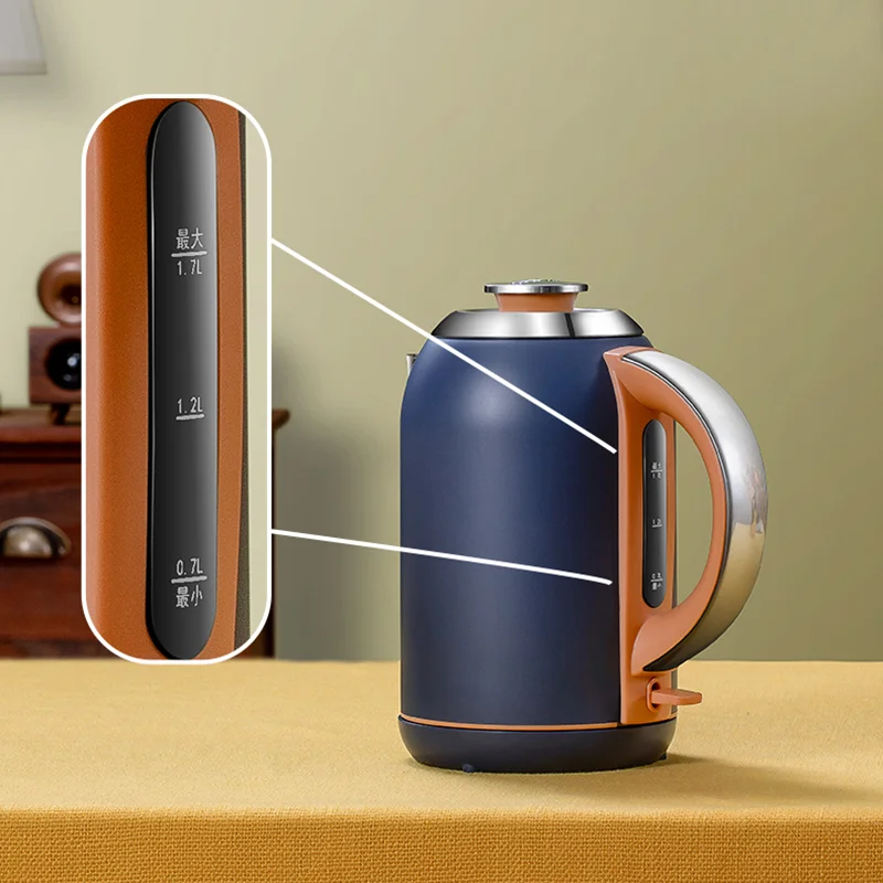 Big Size Large Capacity 1.7L Stainless Steel Quick Boil Hotel Electric Tea Water Kettles