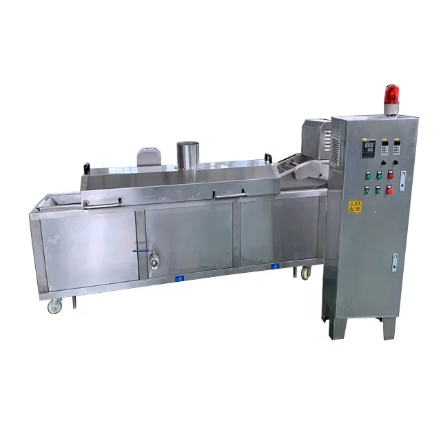 Commercial continuous frying chicken meat chicken frying machine