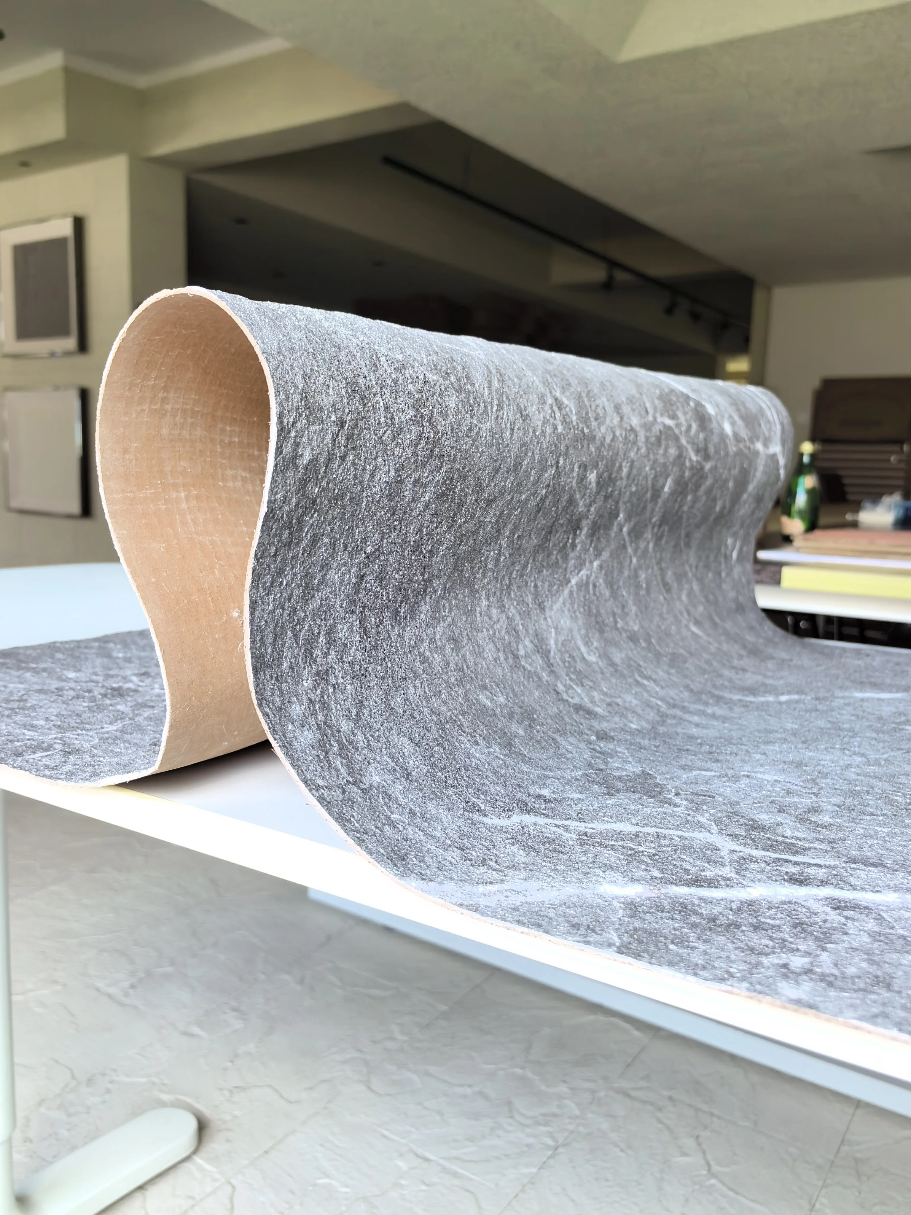 Marble look Printed  Flexible Tiles artificial soft stone panel 3MM thin soft bendable for Exterior Wall  MCM stone wall tile