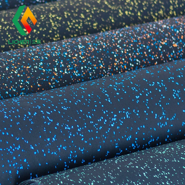 Best quality 15% EPDM multiple color available gym rubber flooring roll mat thickness from 3mm to 12mm