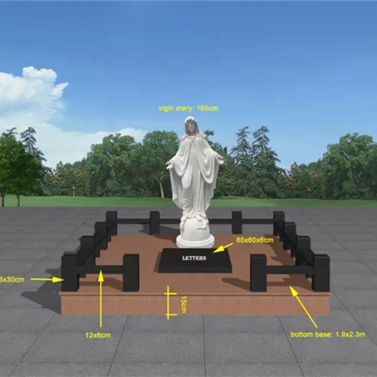 Outdoor Granite Monument Headstone Tombstone double heart shaped headstone tombstone