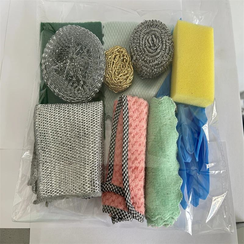 customized kitchen cleaning combination package scouring pad scrubber stainless steel metal scourer