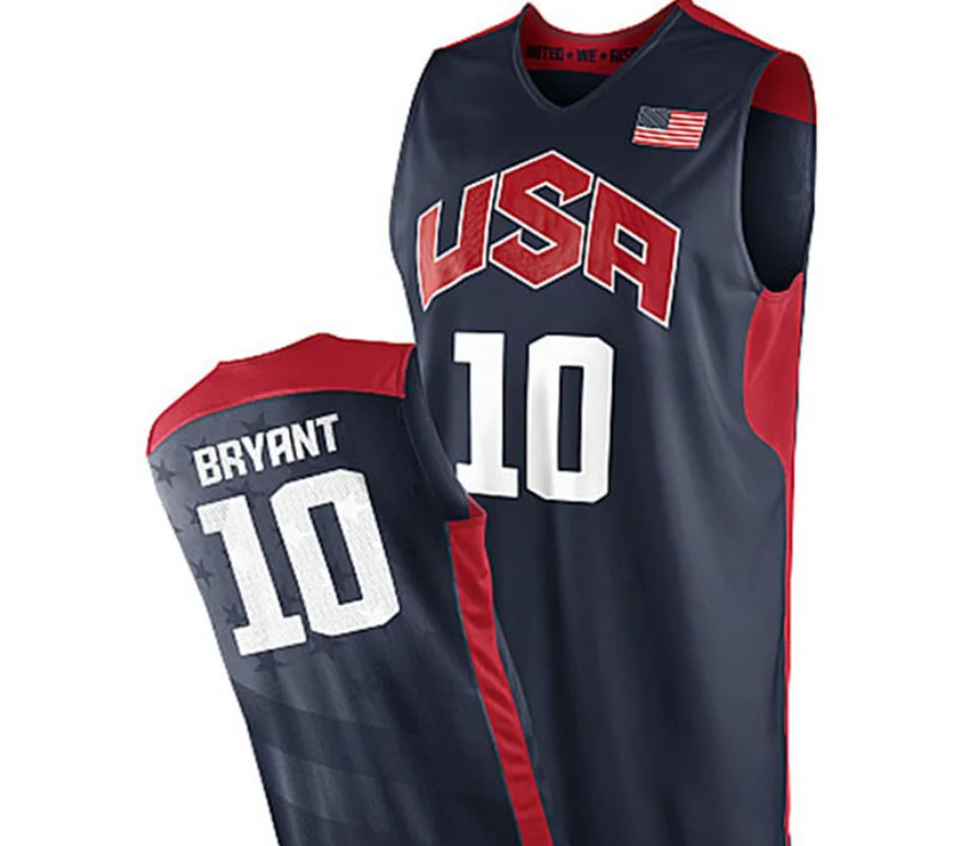 
Wholesale Custom Newest Best Quality EmbroiderIied US Dream team 10 Kobe Bryant Jerseys Hot sale products 