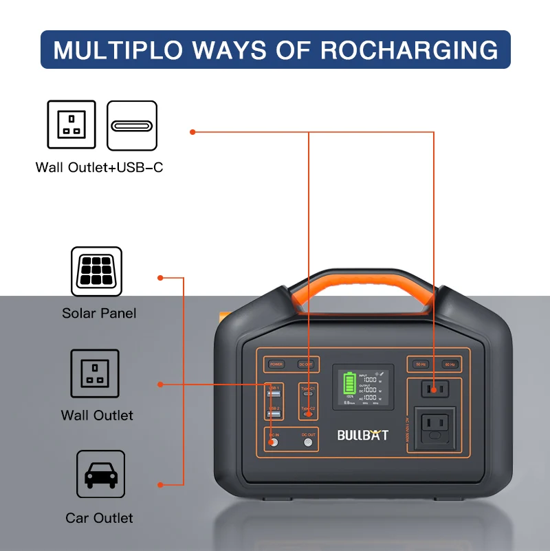 portable power station 600w 568wh solar power bank station generator