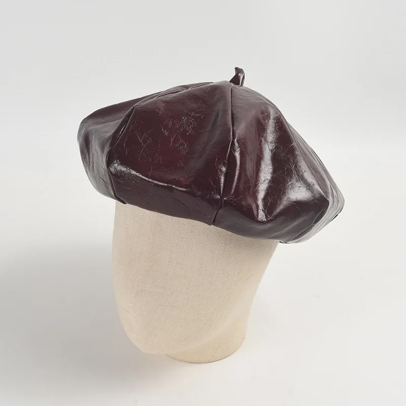 Женская шляпа из ПУ кожи