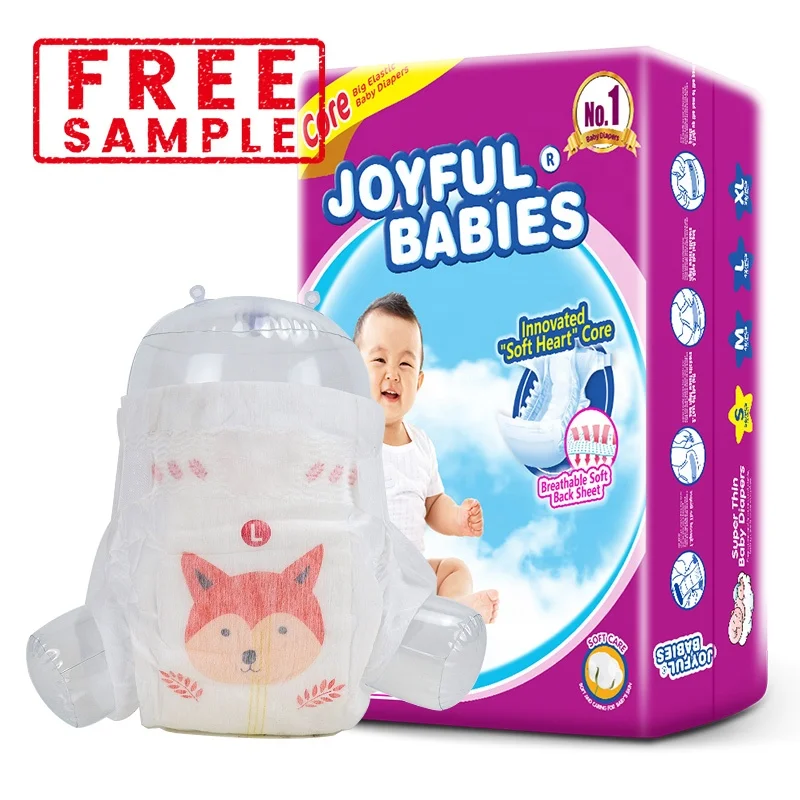 Hexing OEM Baby Diaper Fujian Manufacturers Wholesale S M L Xl Cotton Pampas Baby Diapers Free Samples For Babies