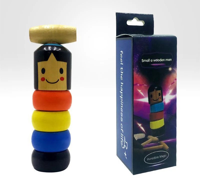
 Нельзя сломать маленький деревянный человек волшебный маленький человек креативные невыдающиеся деревянные мужские волшебные игрушки  