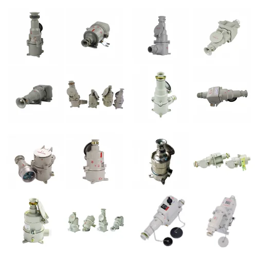 ATEX IP65 AC 16A 32A AC220V 380V Explosion Proof Plug Socket 3pin 4pin 5pin 3P+N Vertically Deflectedly Plugged Type