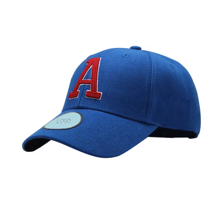 Top quality sports team baseball cap with 3D embroidery logo and sticker