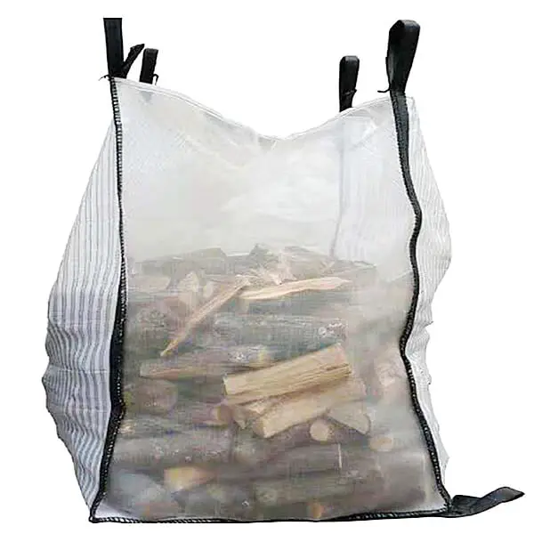 Firewood big bags used for packing firewood bulk jumbo bag super sack mesh and ventilated fabric