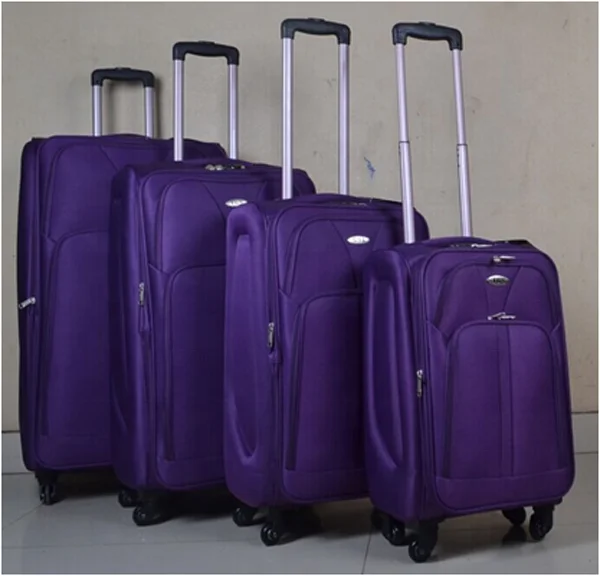 
 Качественный 4-колесный дорожный набор из 4 предметов из мягкой ткани, чемодан и сумки yiwu  