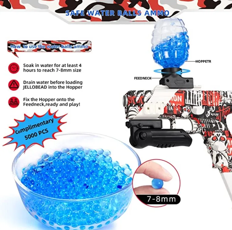 Gel Ball Electric Blaster,Splat R with Water Bead Ball, Eco-Friendly Gellets The Next Evolution in Backyard Fun and Outdoor Game