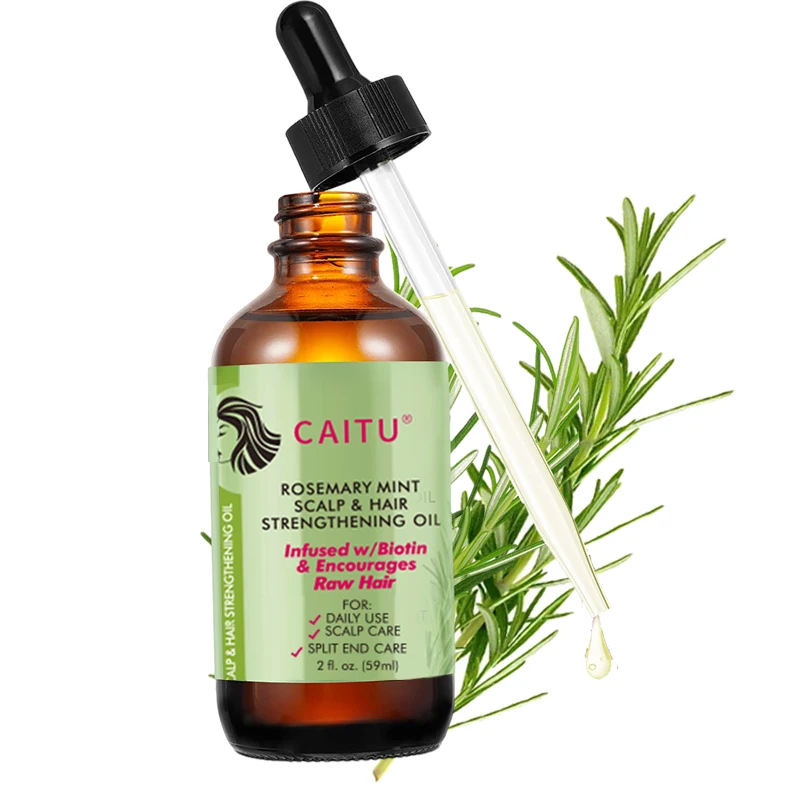 Factory Products Private Label Rosemary Mint Hair Oil Organic Serum Rosemary Long Hair Growth Oil For Afro Hair