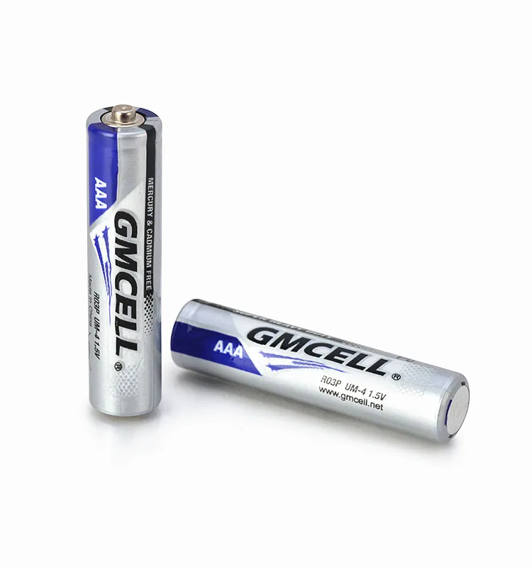 GMCELL High quality  the best price 1.5V R03P Super Heavy Duty Cell Battery 3AA R03 UM-4 Dry Battery for  Consumer Electronics