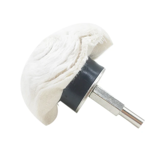 Factory Abrasive Tools 6mm Shank Cotton Polishing Wheels Cloth Buffing Wheel Polishing Pad Wheel Set for Drills