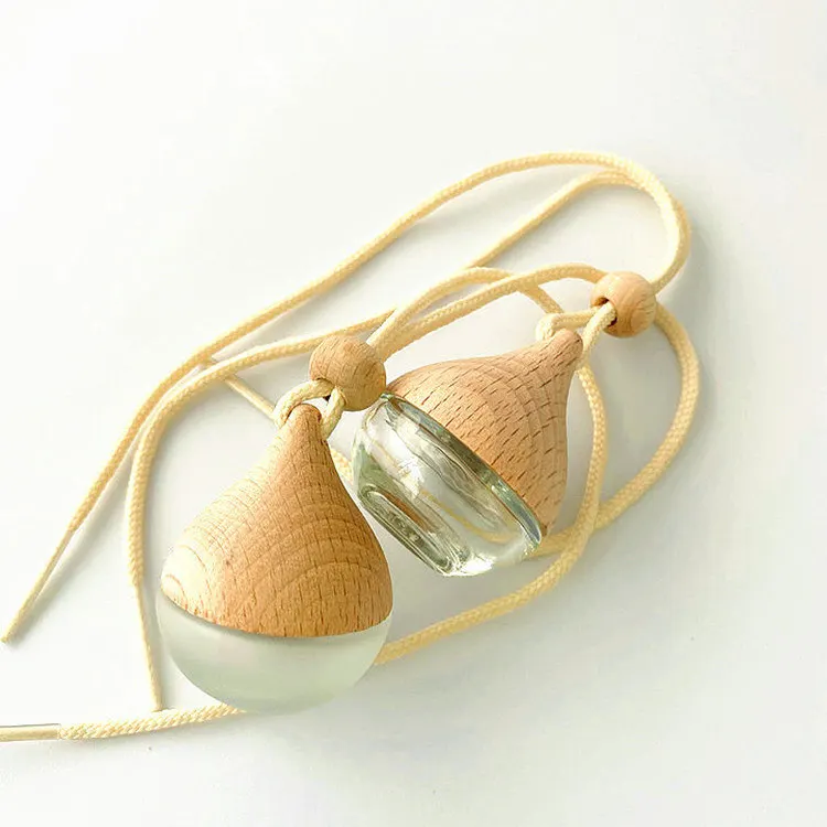 Wholesale Custom Mini Cute Glass Empty Car Hanging Perfume Diffuser Bottle