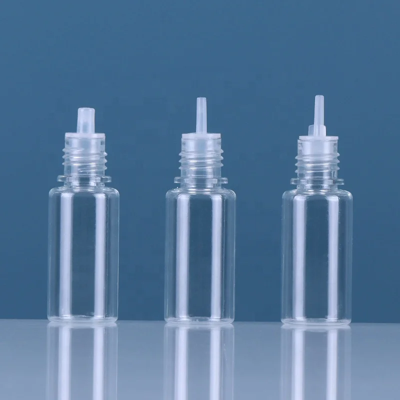 wholesales 3ml  5ml 10ml 15ml 20ml 30ml 50ml 100ml clear plastic bottle with childproof cap for liquid oil/pigment
