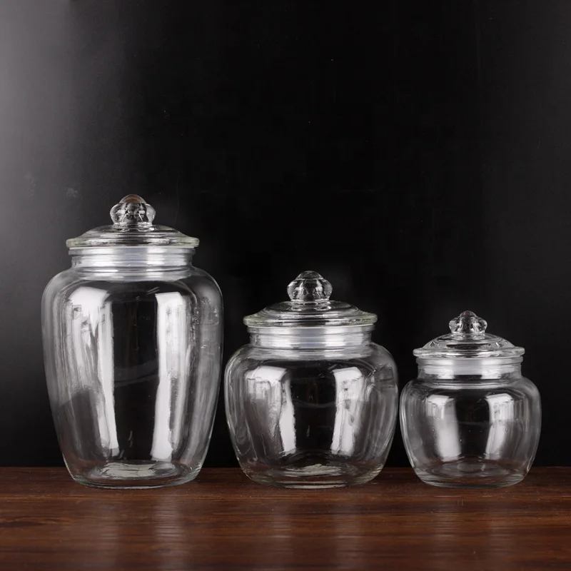 Glass Jars with Airtight Lid Canisters Sets for the Kitchen for Cookies Flour, Sugar, Rice