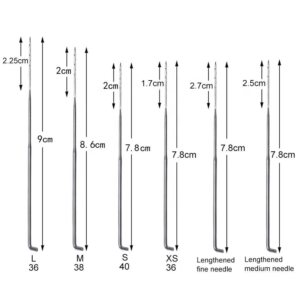 Высококачественная 6 размеров треугольная игла для валяния шерсти набор игл для валяния шерсти войлока инструмент игла
