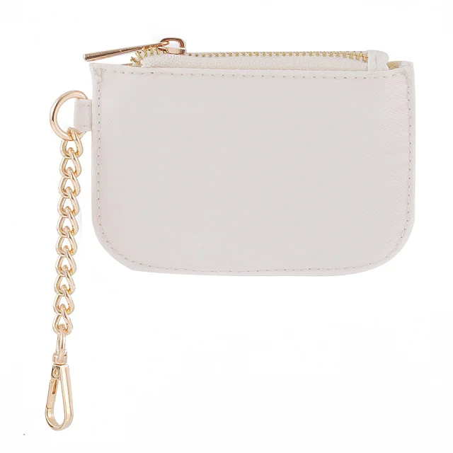 Wholesale Embroidery Multiple Color Nylon Wallet practical Girls Cute Coin Purse with Keychain