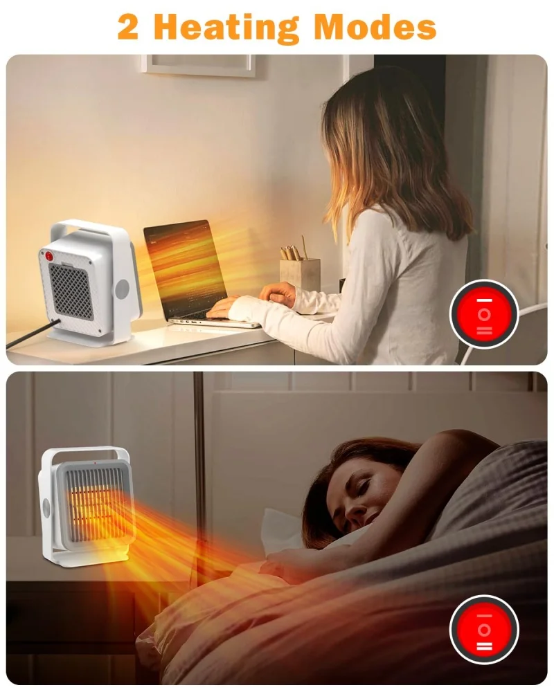 2024 New Design ptc ceramic heater 600W room space heater 3 second fast heating Low noise mini Home Heaters