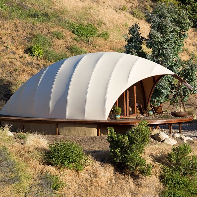 Large Luxury Customized Event  Hot Selling New Design Sea Shell Camping Snail Tents Luxury Safari Resort Glamping Hotel Tent