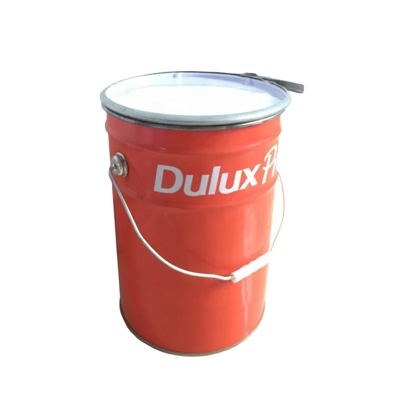 Customized 20 liter Conical Metal Chemical Paint tin Buckets with Lock Ring Lid