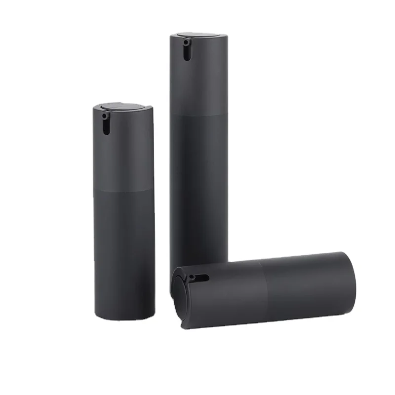 directly press vacuum container without cap airless bottle 15ml 10ml 20ml black airless bottles 30ml black airless pump bottle