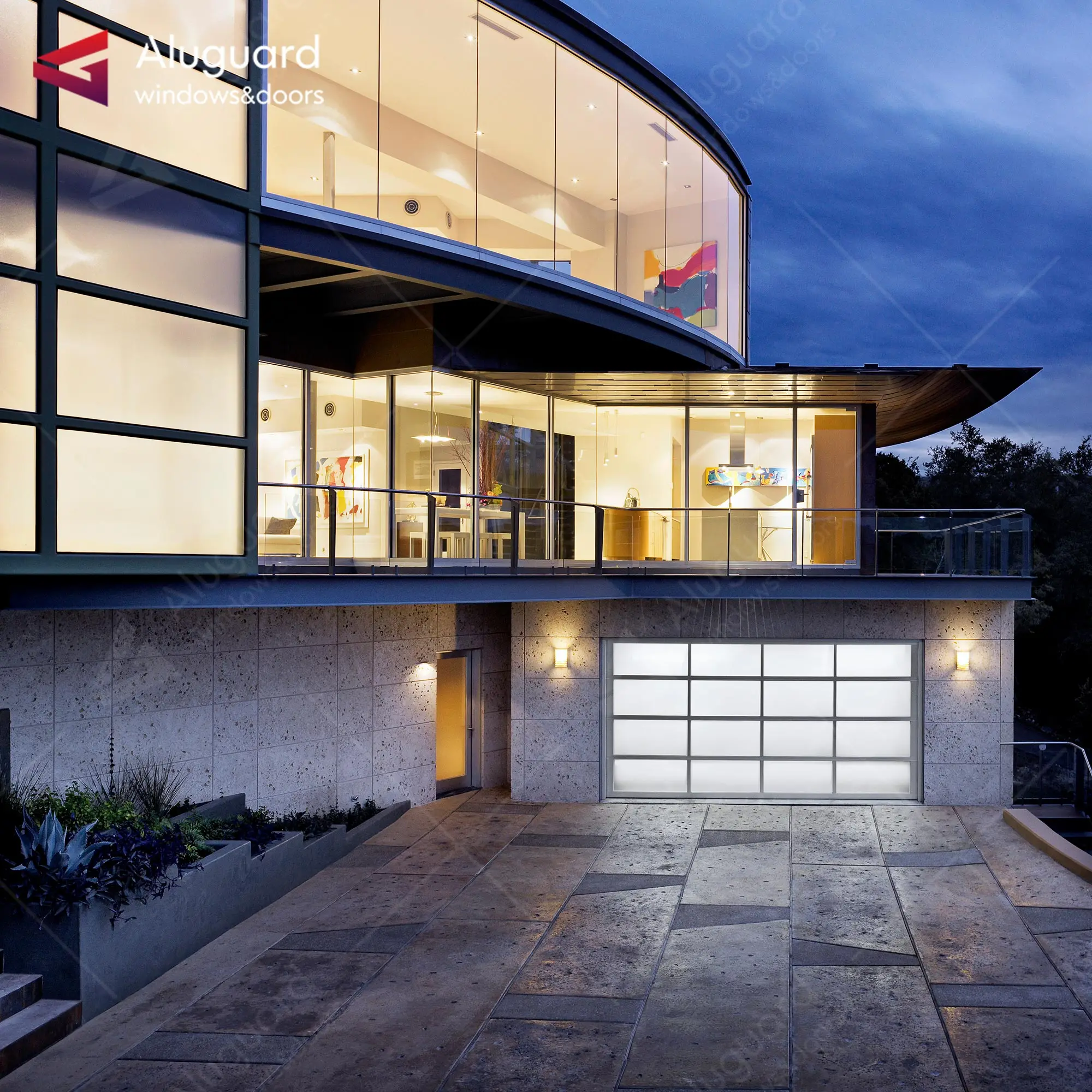 Residential Modern 10 x 7 garage door High quality security garage door New design overhead garage door