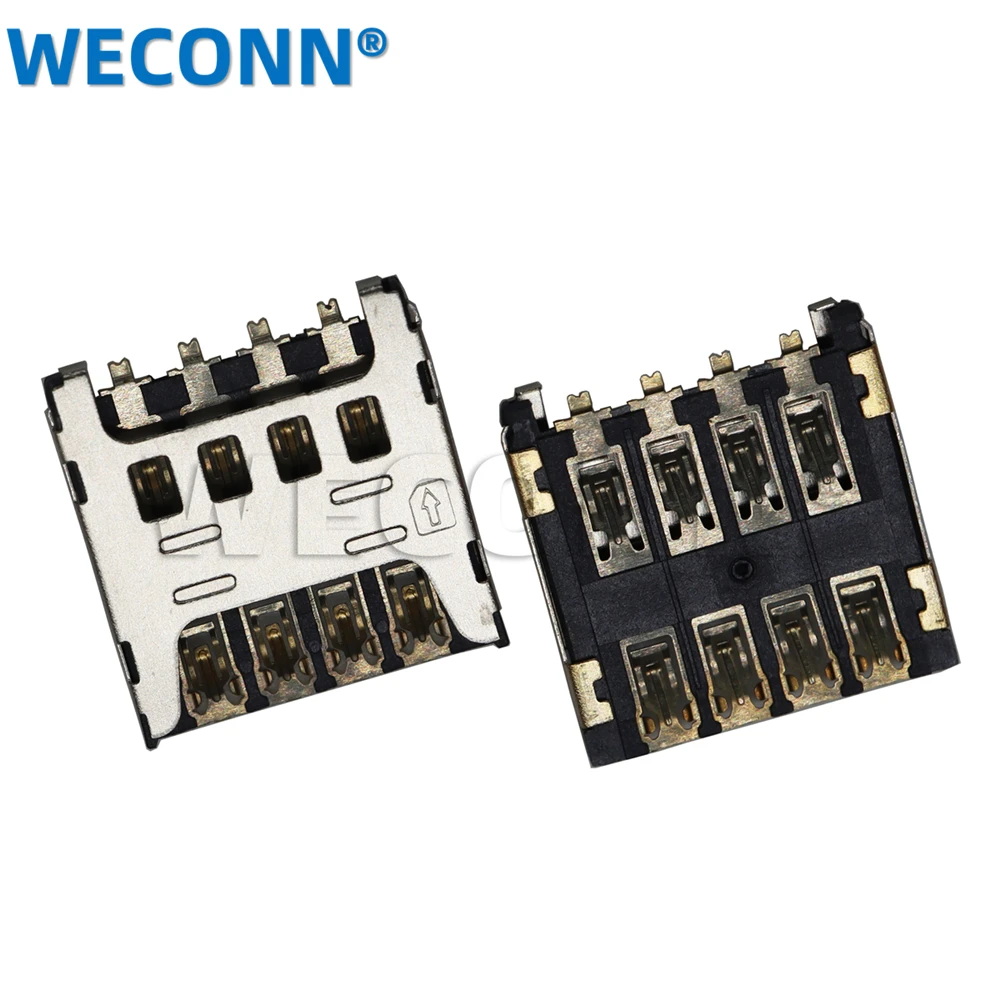 Профессиональный производитель 1,5 H PUSH PULL Тип 8 Pin MICRO SIM-карта разъем предотвращает раздачу Разъем для карты разъем для SMT
