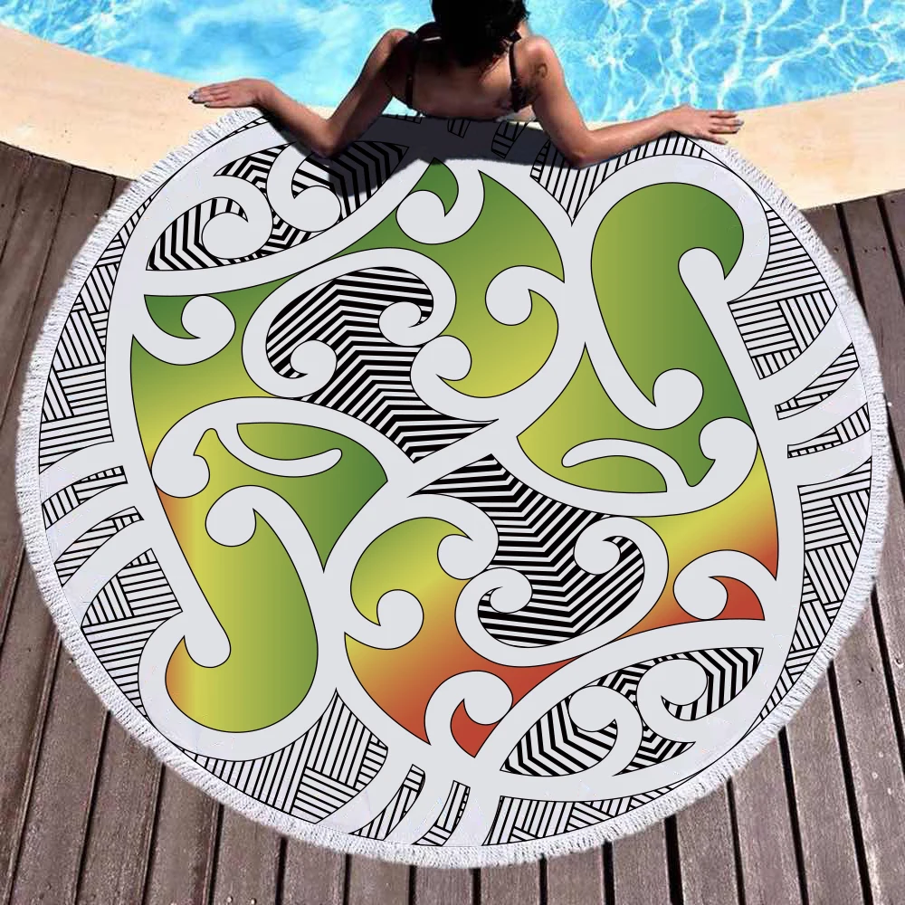 Custom Toallas Redonda De Playa Round Beach Towel Flamingo Strandtuch Round Beach Towel For New Zealand