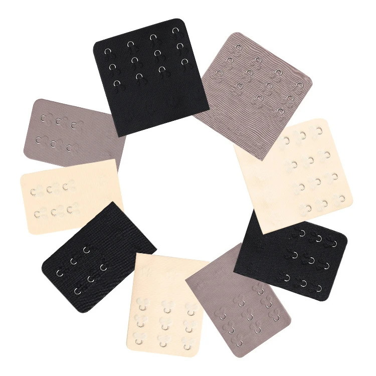 Oucheng Wholesale Women Soft Comfortable Elastic Bra Extender 2 Hook 3 Row Bra Clasp Underwear Accessories For Women