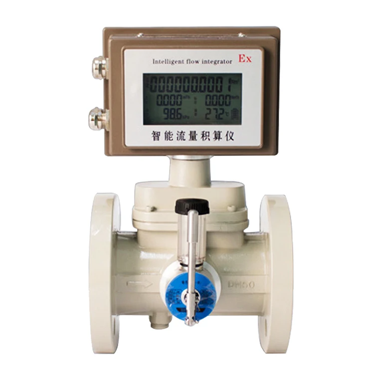 Stainless steel professional gas turbine flow meter intelligent flow integrator totalizer