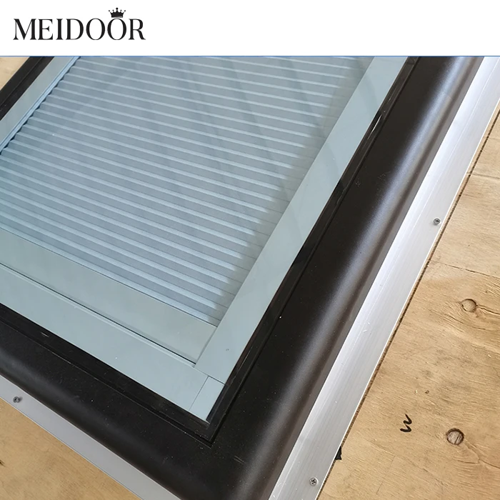 Wholesale Custom Artificial Blinds Motorized Sky Aluminum Double Glass Round Soundproof Skylight Roof Window