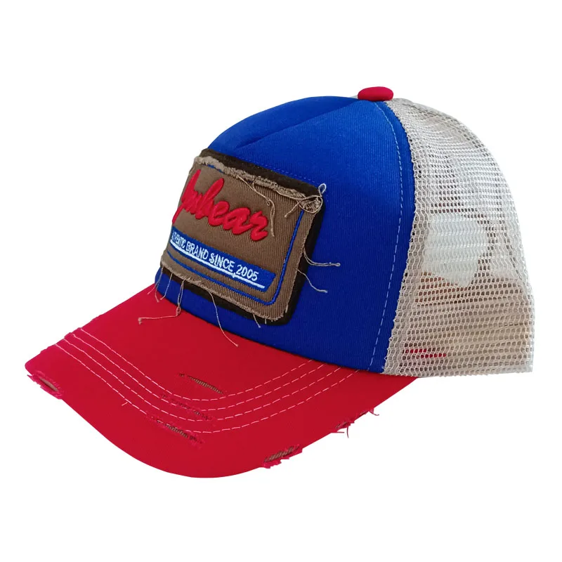 Myrimony customized applique full mesh 5 panel neon 3D embroidery snapback sports trucker cap hat