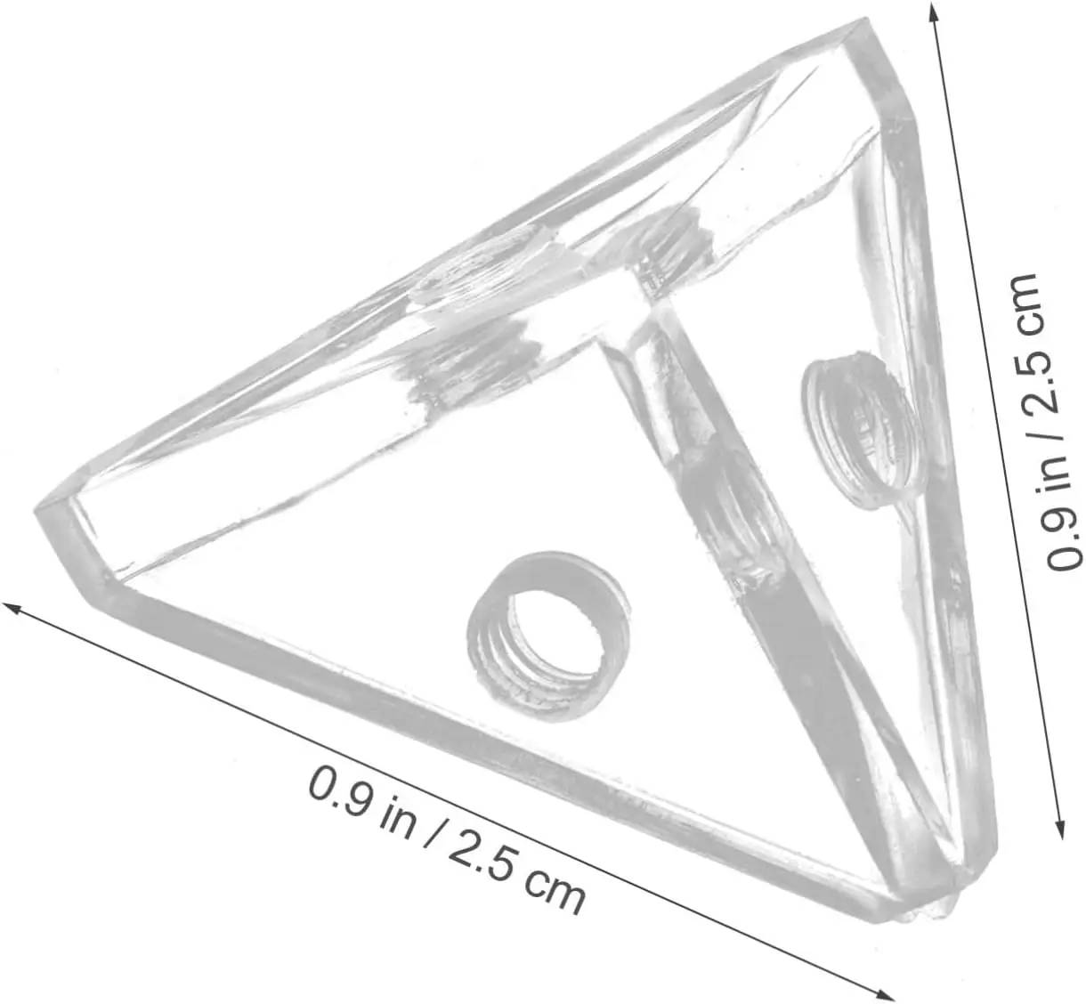 High Grade Furniture Hardware Shelf Support Acrylic Corner Brackets with Mounting Screws