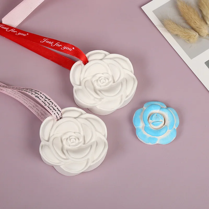 Camellia Rose Flower Soap Candle Mold Silicone Aromatherapy Gypsum Epoxy Mould Handmade Home Decor Gifts