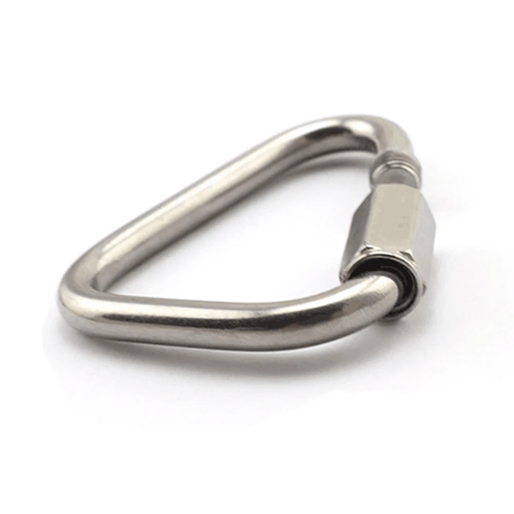 Delta Quick Link Large Stainless Steel 4.1 Inch Triangle Chain Links Heavy Duty Triangle Carabiners