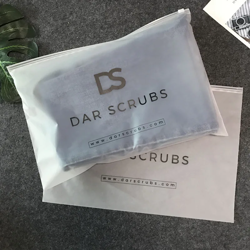 Eco friendly Garment Kid Clothes Packaging Bags Custom Logo Package T shirt Bikinis Frosted EVA Zip lock Bags Plastic