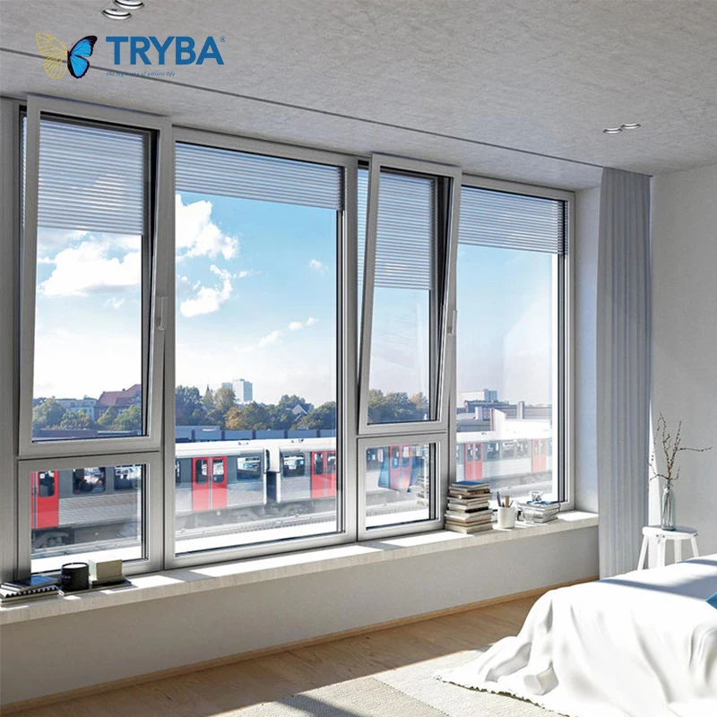 High Quality Hurricane Impact Double Glazing Thermal Break Aluminum Tilt And Turn Windows