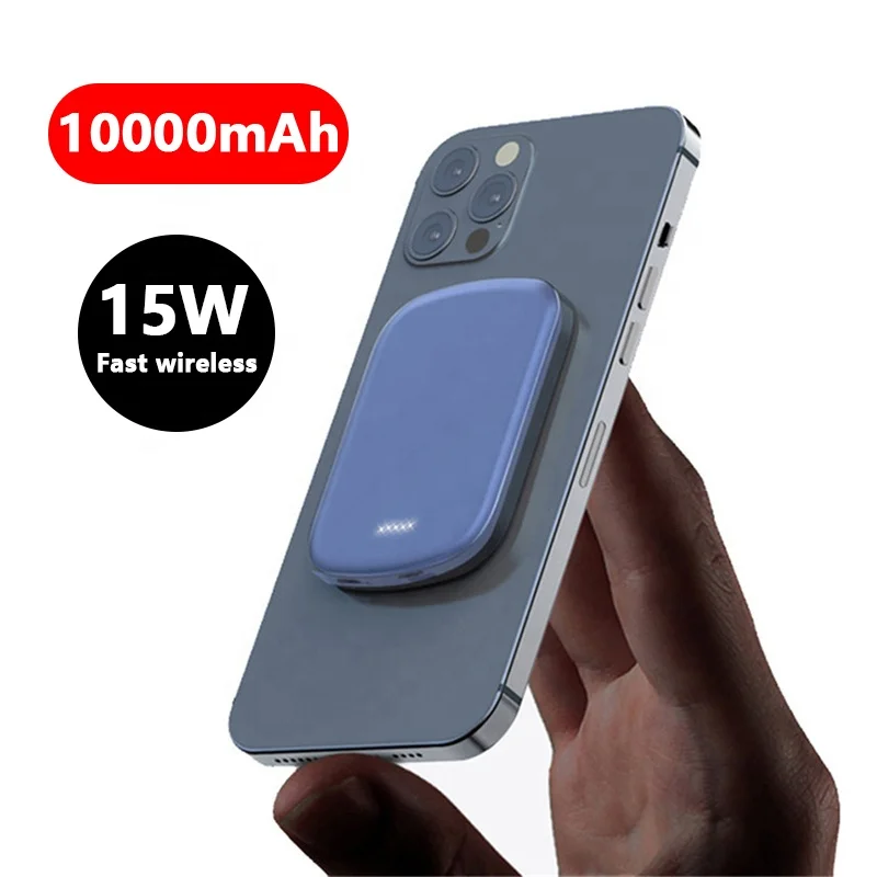 
New High Quality Magnet 5000-10000mA Wireless Qi Wireless Charger Power Bank Magnetic Wireless Charger for Iphone 13 12 11 