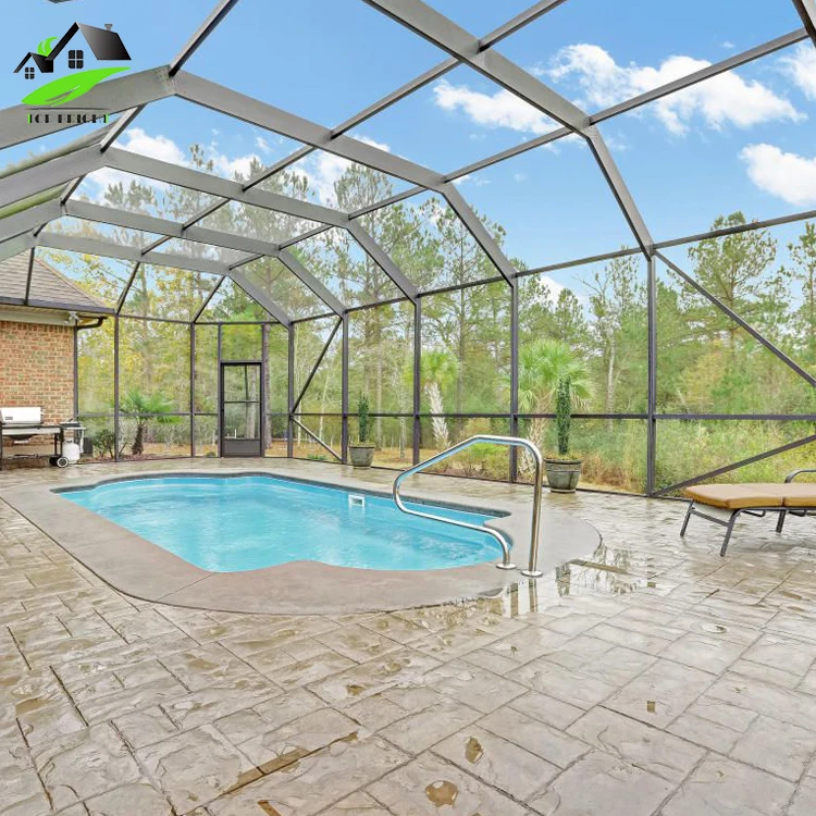 
Aluminum metal roof panels frame veranda glass sliding dividers aluminum door glass garden room 