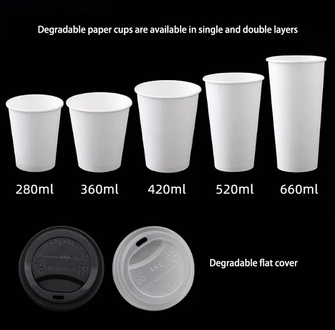 Coffee milk paper cup affordable cheap recyclable degradable paper cup