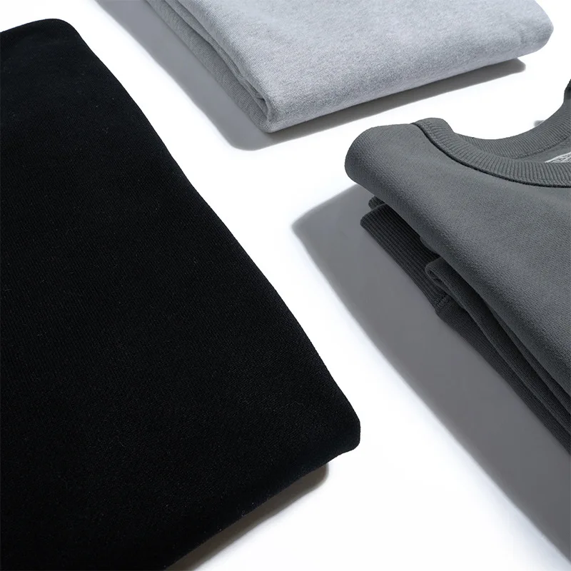 Custom Logo Oversized Plain Pullover Hoodies High Quality Blank Crewneck Sweatshirt Fleece Hoodie Men 470Gsm