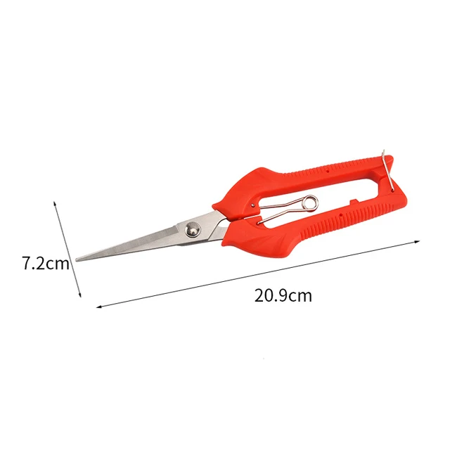 Bypass Garden Scissor Pruning Shear For Fruit Pick Up with Soft Plastic Handle Multi-Function Fruit Picking Trimming Scissors