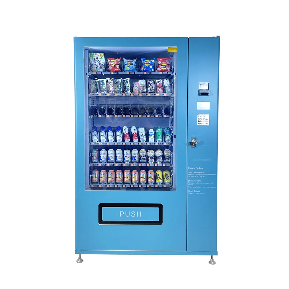 Hot Selling 24 Hours Large Capacity Automatic Combo Snacks Drinks Food  Vending Machine