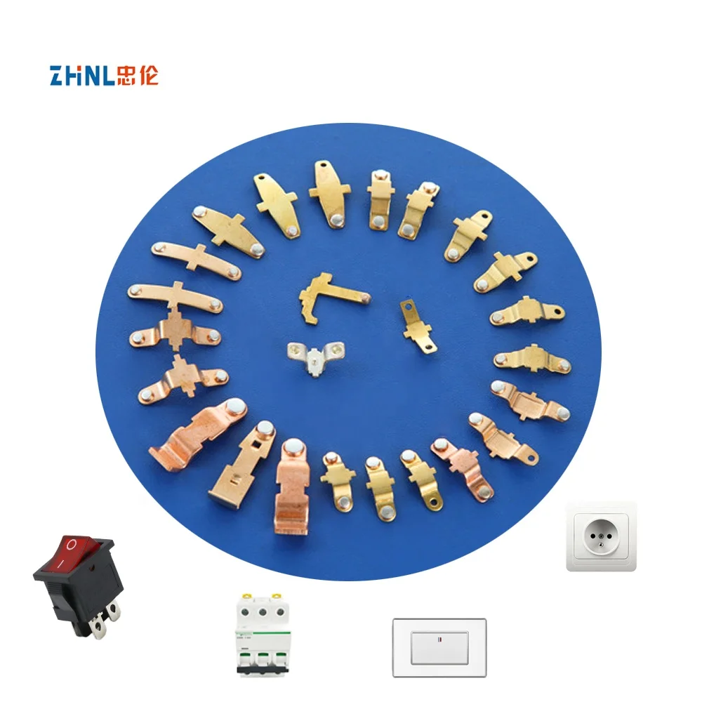 Strip-Stamping Component Socket Moving Small Brass Parts Electric Stamping Part Moving Contact