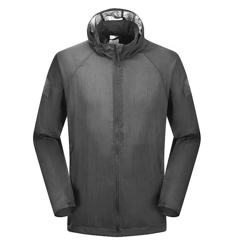 Summer Quick dry Jackets Men Windproof Hiking Jacket Thin Waterproof Nylon Sports Sun-protective Top Suit Hood Outdoor Rain Coat