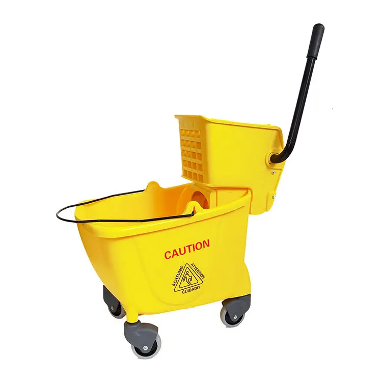Custom 32L Hotel Cleaning House Keeping Hand Pull Small Single Mop Wringer Trolley